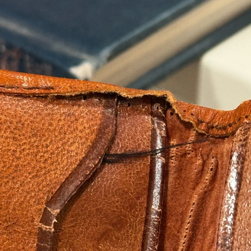 Embossed Leather‎ Passport Holder wallet Mexico vintage Mexican